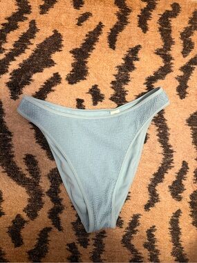 Light Blue Ribbed high cut Abercrombie Bikini Bottom